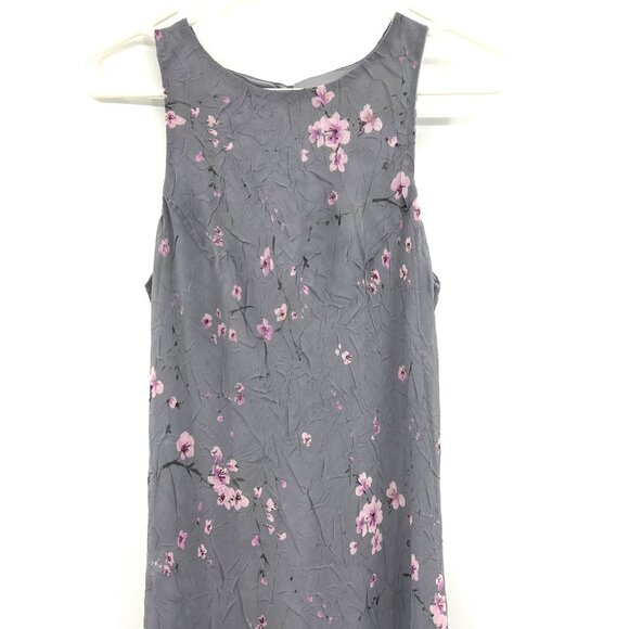 Vintage Y2K All That Jazz Blue Crinkle Floral Print Maxi Dress Women's Small - Picture 2 of 7